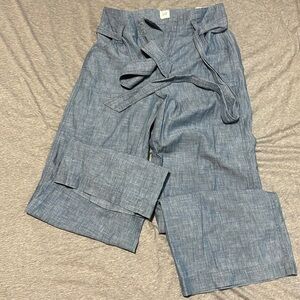 Gap cotton blue wide leg pants